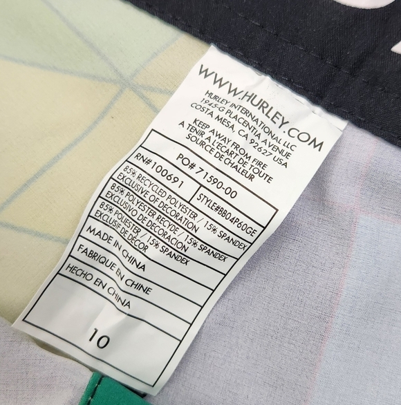 Hurley Phantom Board Shorts. NWT Size 10 - Picture 7 of 7